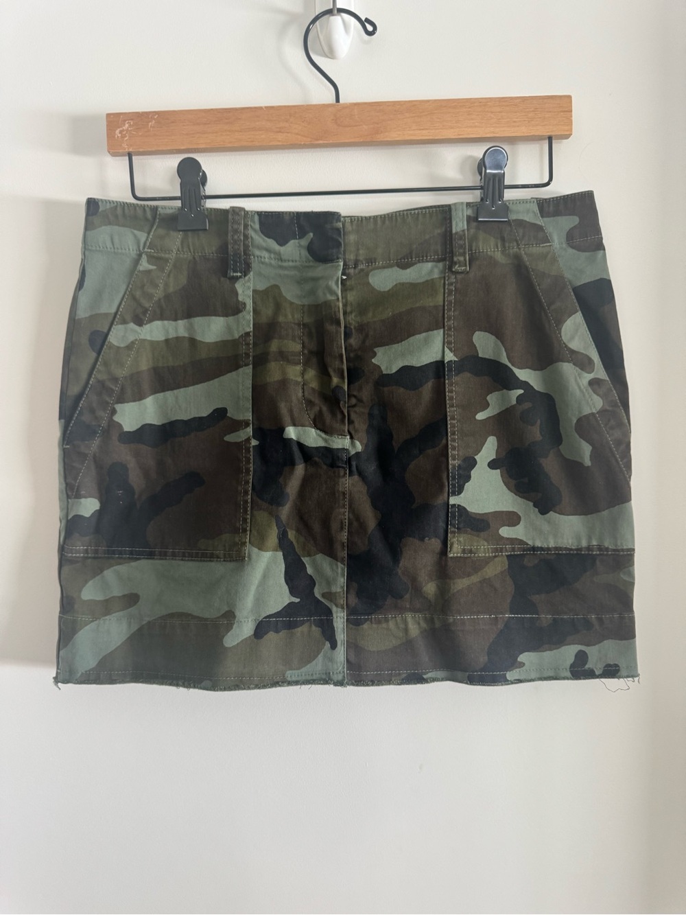 Green/Brown Nili Lotan Mini Skirt - Camo Print